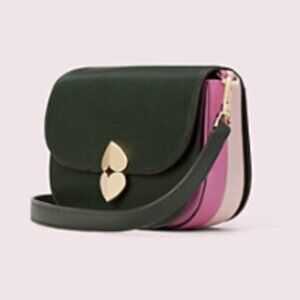 Kate Spade Lula Small Saddle Bag Evergreen NWT